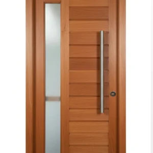 Puerta De Exterior Estilo Moderno Vidrio Lateral